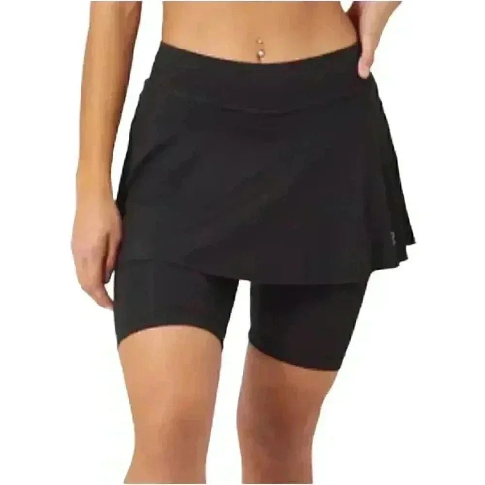 Free Motion Women's Black Poly/Spandex Athletic Skirt Skort NEW